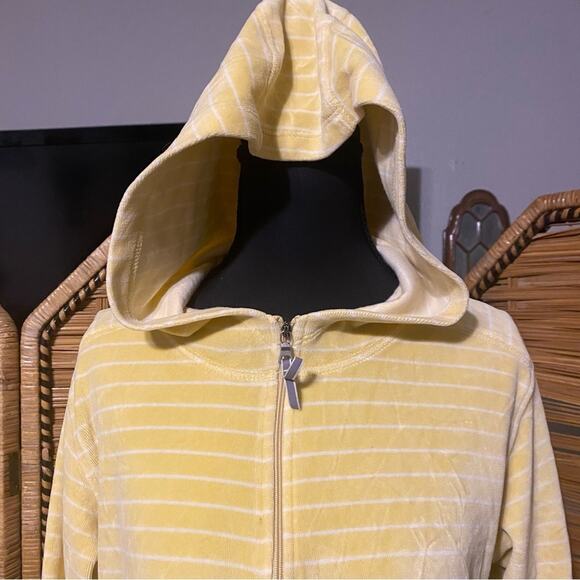 The North Face Yellow stripe Quarter-Zip Fleece Sweater large A5 series women’s - Picture 2 of 11